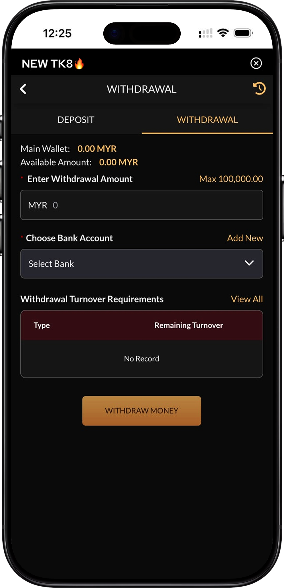 TK8 Withdrawal Overview